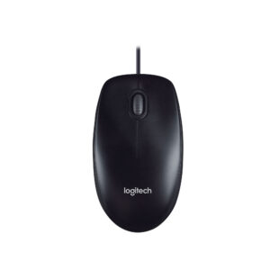 Logitech M100R Wired USB Mouse - Dark Black – Reliable & Comfortable Navigation