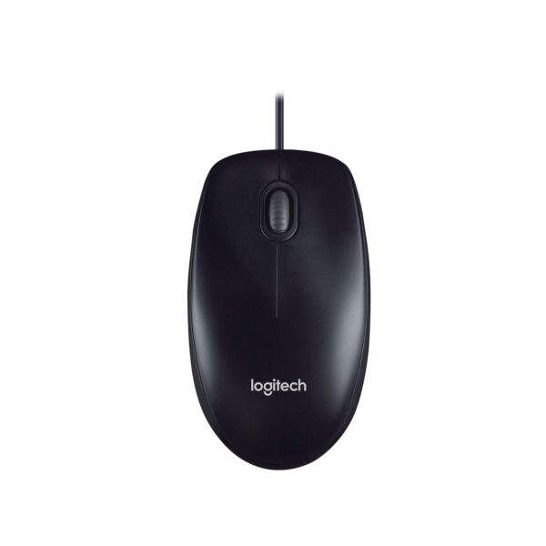 Logitech M100R Wired USB Mouse - Dark Black – Reliable & Comfortable Navigation