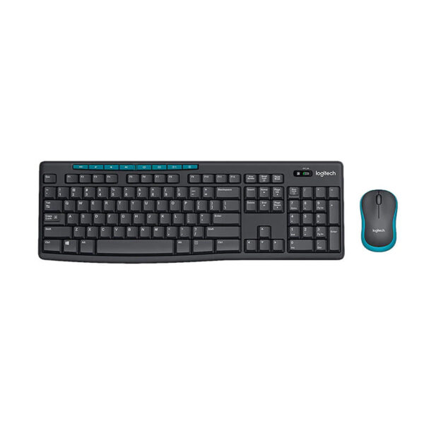 Logitech MK275 Wireless Keyboard & Mouse Combo – Black/Blue