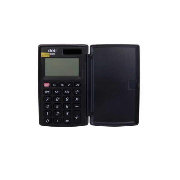 Deli E39219 Calculator, 8-digit pocket calculator, compact solar-powered calculator, portable calculators at MH Shopping Mall, everyday-use calculators.