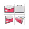plastic expanding bag file folder, 13 pocket document organizer, A4 expanding file folder, multi-section document storage, office supplies at MH Shopping Mall