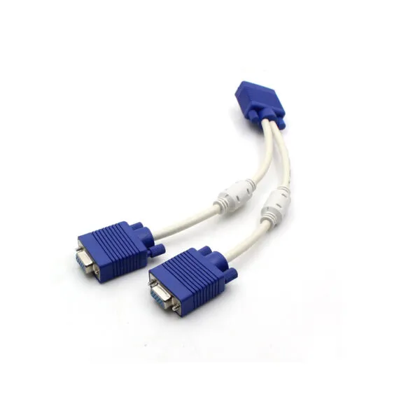 VGA Y Cable OD 8MM – Dual Display High-Performance Splitter Cable