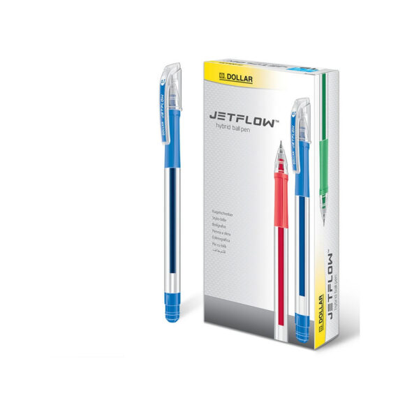 Dollar Jet Flow Ballpoint Pen 1pc – Smooth Writing in Red, Black & Blue