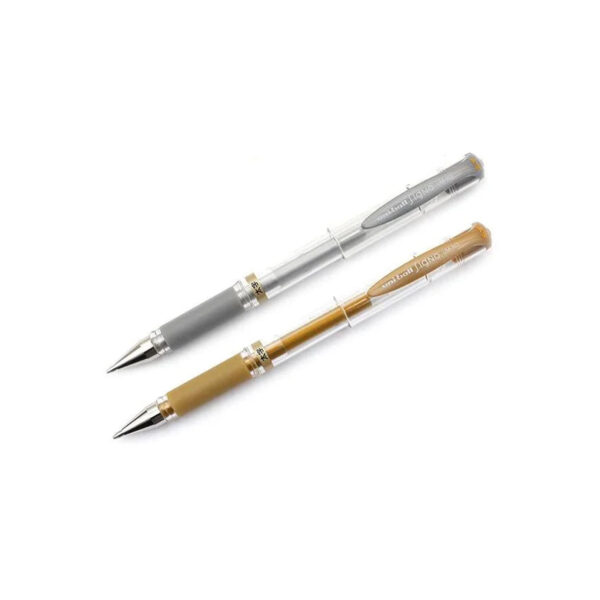 Uni Ball Signo Gel Pen Gold & Silver 1pc – Elegant Gel Ink in Gold & Silver