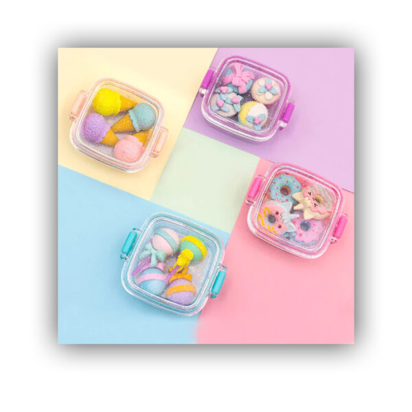 CandyLand Delicious Desserts Eraser Set of 4 – Fun & Colorful Erasers - Image 4