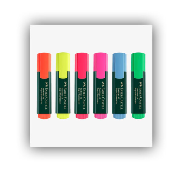 Faber Castell Highlighter Textliner-48 1pc – Available in Yellow, Pink, Blue, Green, Orange, Red