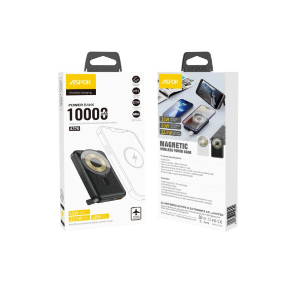 Aspor A326 10000mAh Power Bank – Reliable Charging Solution - Image 2