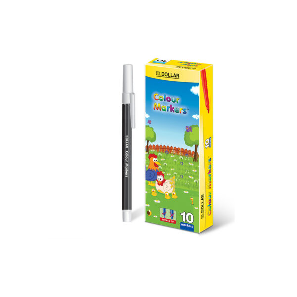 Dollar Colour Marker – Pack of 10 (Blue & Black)