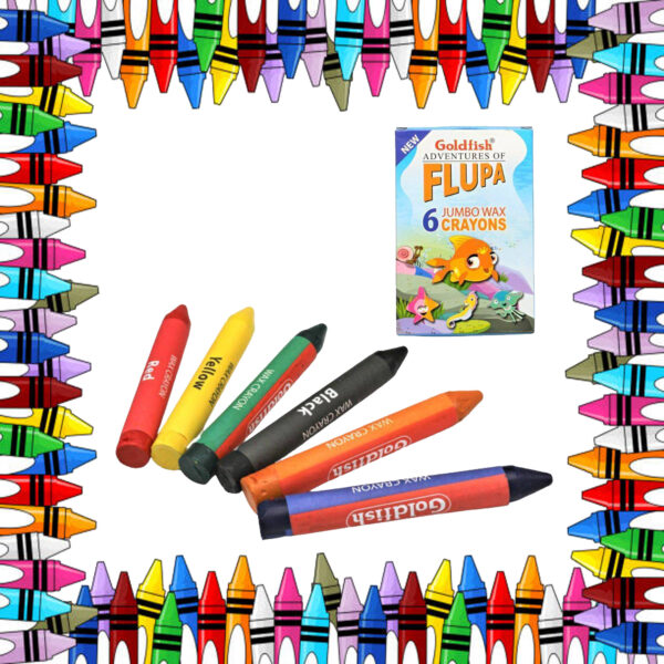 Junior Artist Crayons Jumbo Goldfish – Pack of 6 Vibrant Colors